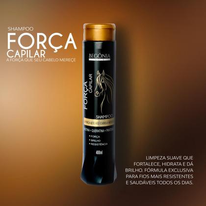 Imagem de KIT Shampoo Begonia Força Capilar 400ml 3 Unds