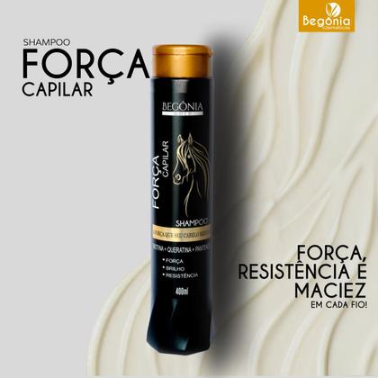Imagem de KIT Shampoo Begonia Força Capilar 400ml 3 Unds