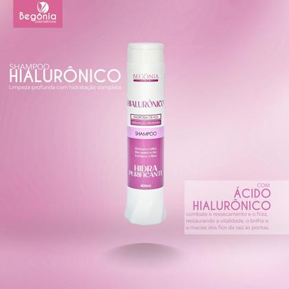 Imagem de KIT Shampoo Begonia Hialurônico 400ml 3 Unds
