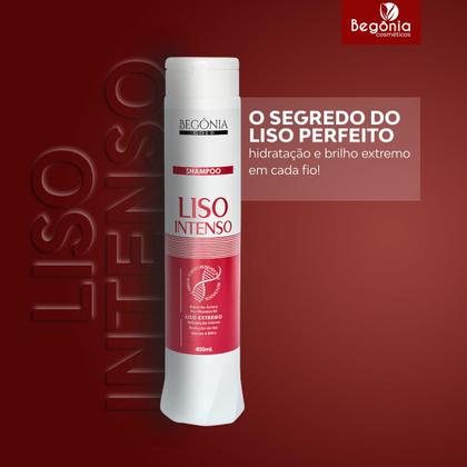 Imagem de KIT Shampoo Begonia Liso Intenso 400ml 3 Unds