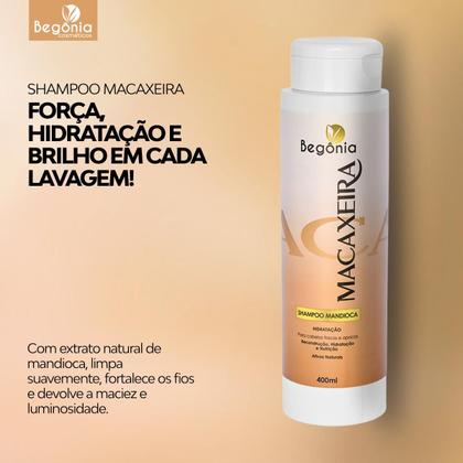 Imagem de KIT Shampoo Begonia Macaxeira 400ml 12 Unds
