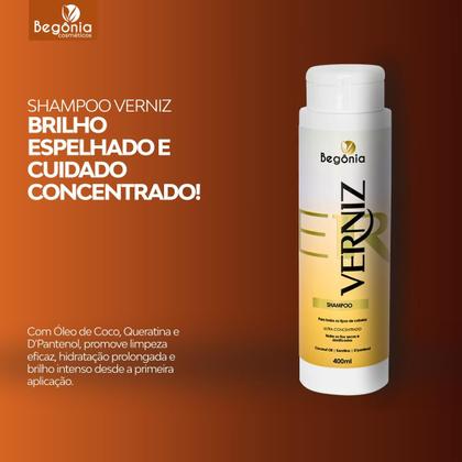 Imagem de KIT Shampoo Begonia Verniz 400ml 3 Unds