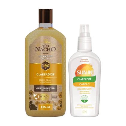 Imagem de Kit shampoo clareador 415ml + sun in capilar