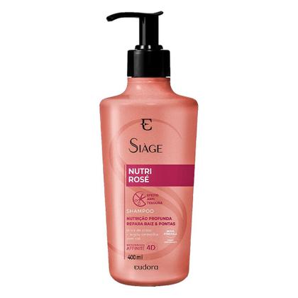 Imagem de Kit Shampoo com 2 Refil Nutri Rosé Nutrição Raiz e Pontas 400ml Eudora Siàge