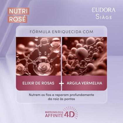 Imagem de Kit Shampoo com 2 Refil Nutri Rosé Nutrição Raiz e Pontas 400ml Eudora Siàge