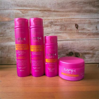 Imagem de Kit Shampoo Cond. Mascara Leave-in Pós Progressiva Max Care Progress Voga