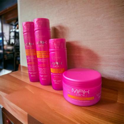 Imagem de Kit Shampoo Cond. Mascara Leave-in Pós Progressiva Max Care Progress Voga