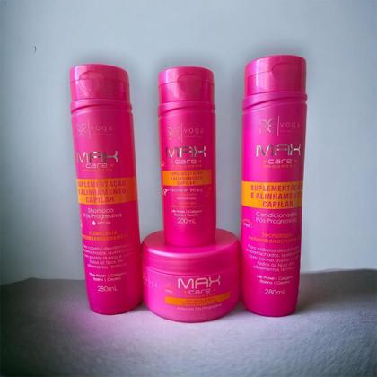 Imagem de Kit Shampoo Cond. Mascara Leave-in Pós Progressiva Max Care Progress Voga