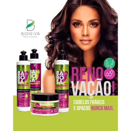 Imagem de Kit Shampoo + Condicionador Babosa com Hialurônico BioSeiva 300mL - Hidratação, Força e Brilho