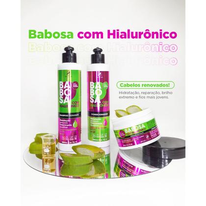 Imagem de Kit Shampoo + Condicionador Babosa com Hialurônico BioSeiva 300mL - Hidratação, Força e Brilho