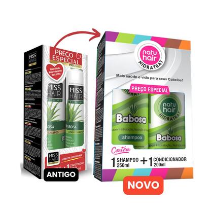 Imagem de Kit Shampoo + Condicionador Babosa Hidratrat Natuhair 450ML