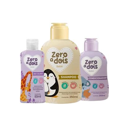 Imagem de Kit Shampoo + Condicionador + Colônia + Sabonete Zero a Dois