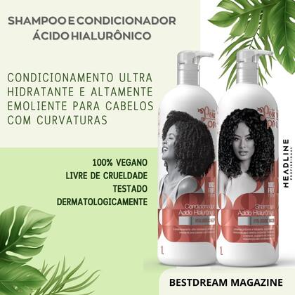 Imagem de Kit Shampoo Condicionador E Creme De Pentear Soul Power Pro Acido Hialuronico Vegano Grande
