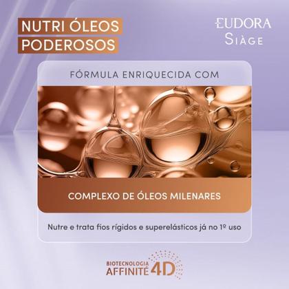 Imagem de Kit Shampoo Condicionador e Elixir Nutri Óleos Poderosos Nutrição Cabelos Secos Eudora Siàge