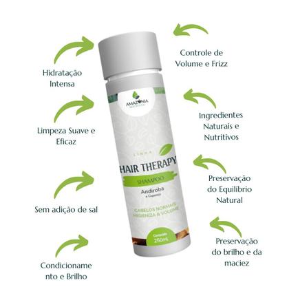 Imagem de Kit Shampoo, Condicionador e Máscara de  Andiroba e Cupuaçu: Cabelos Hidratados e Brilhantes HAIR THERAPY