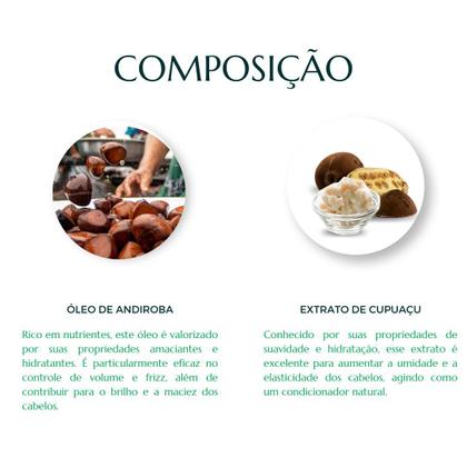 Imagem de Kit Shampoo, Condicionador e Máscara de  Andiroba e Cupuaçu: Cabelos Hidratados e Brilhantes HAIR THERAPY
