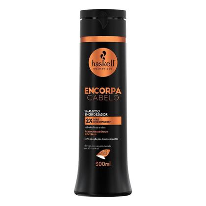 Imagem de Kit Shampoo Condicionador e Máscara Engrossador Encorpa Cabelo Haskell 300ml