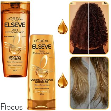 Imagem de Kit Shampoo Condicionador Elseve Óleo Extraordinário Loreal Paris Nutrição 400 ML 