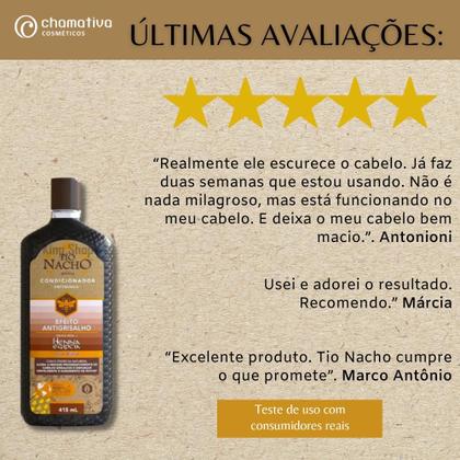 Imagem de Kit Shampoo + Condicionador Escurecedor Antigrisalho Tio Nacho