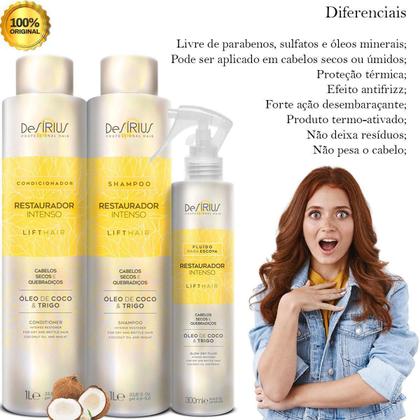 Imagem de Kit Shampoo Condicionador Fluido Para Cabelos Desnutridos