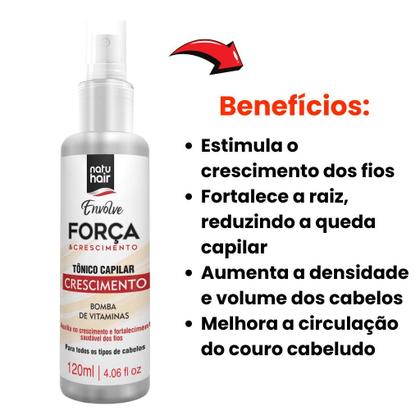 Imagem de Kit Shampoo + Condicionador Força e Crescimento + Tônico de crescimento + NatuVin A