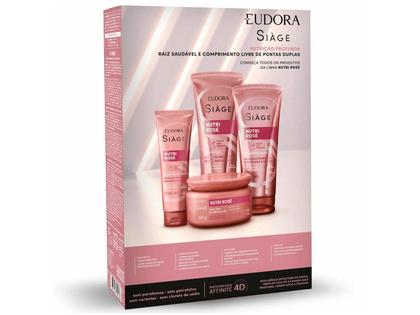 Imagem de Kit Shampoo Condicionador Leave-in Eudora Siàge Nutri Rosé