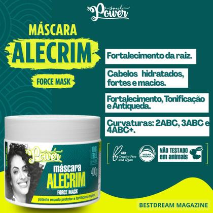 Imagem de Kit Shampoo + Condicionador + Mascara Alecrim Soul Power Tratamento Antiqueda Capilar Vegano