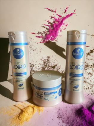 Imagem de Kit Shampoo Condicionador Máscara Bendito Loiro 300 Haskell