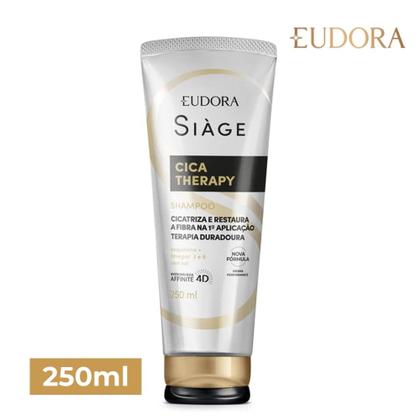 Imagem de Kit Shampoo Condicionador Máscara Leave In Reconstrução Capilar Reparação Cica Therapy Eudora Siàge