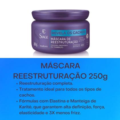 Imagem de Kit Shampoo Condicionador Máscara Revela Cachos Eudora Siàge