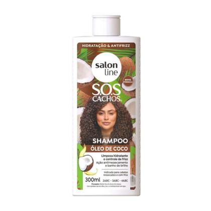 Imagem de Kit Shampoo Condicionador Sos Cachos Óleo De Coco Salon Line