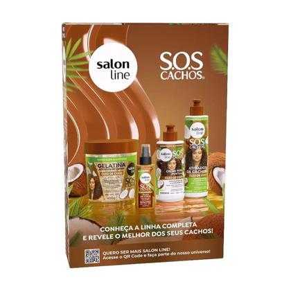 Imagem de Kit Shampoo Condicionador SOS Cachos Óleo de Coco - Salon Line