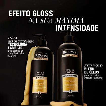 Imagem de Kit Shampoo + Condicionador Tresemmé Brilho Lamelar 650ml