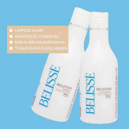 Imagem de Kit Shampoo Condicionador Vegano 300ml Liso Perfeito Belissè