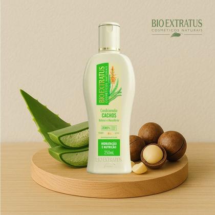 Imagem de Kit Shampoo e Condicionador 250ml Cabelo Cacheado Babosa e Macadâmia Cachos Bio Extratus