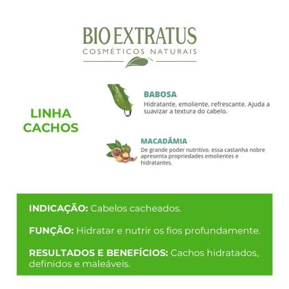 Imagem de Kit Shampoo e Condicionador 250ml Cabelo Cacheado Babosa e Macadâmia Cachos Bio Extratus
