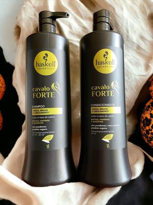 Imagem de Kit Shampoo e Condicionador Cavalo Forte 1 litro Haskell