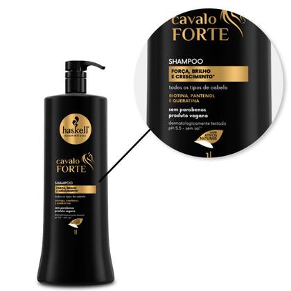 Imagem de Kit Shampoo e Condicionador Cavalo Forte 1 litro Haskell