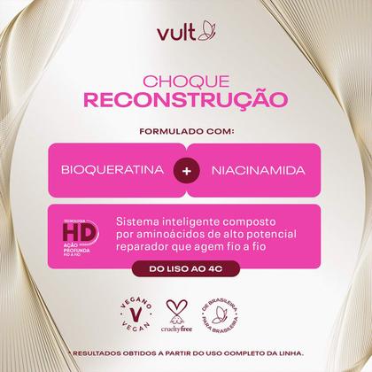Imagem de Kit Shampoo e Condicionador Choque de Reconstrução 200ml Vult