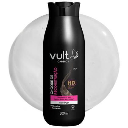 Imagem de Kit Shampoo e Condicionador Choque de Reconstrução 200ml Vult