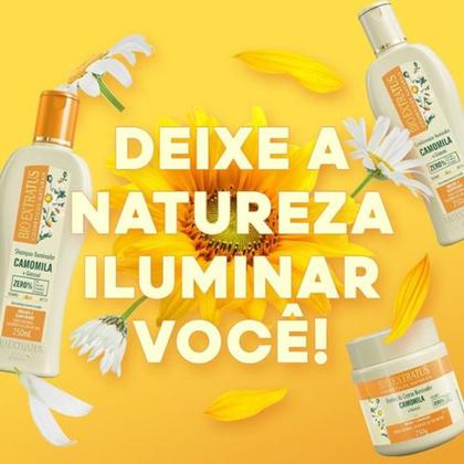 Imagem de Kit Shampoo e Condicionador Clareador Cabelos Loiros Camomila e Girassol Iluminador Bio Extratus