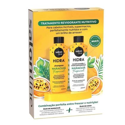 Imagem de Kit Shampoo E Condicionador Hidra Maracujá 300ml - Salon Line