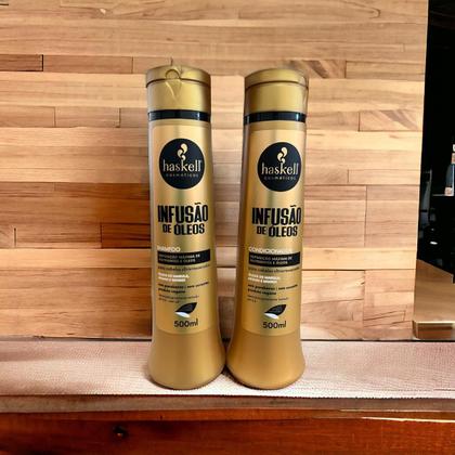 Imagem de Kit Shampoo e Condicionador Infusão de Óleos 500 ml Haskell