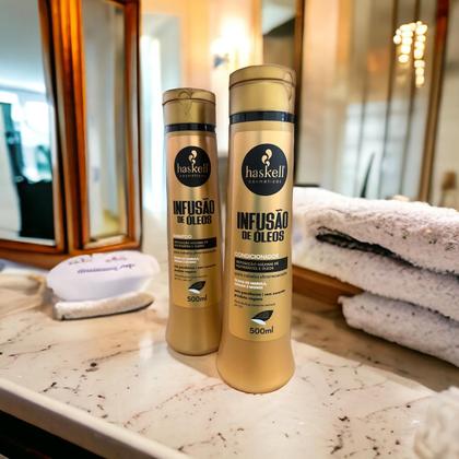 Imagem de Kit Shampoo e Condicionador Infusão de Óleos 500 ml Haskell