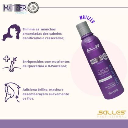 Imagem de Kit Shampoo E Condicionador Matizer Premium Maintence 1L Salles Profissional