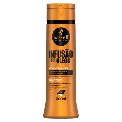 Imagem de Kit Shampoo e Condicionador Nutrição e Brilho Infusão de Óleos Haskell 300ml