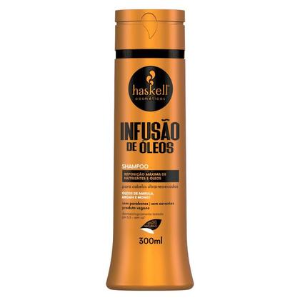 Imagem de Kit Shampoo e Condicionador Nutrição e Brilho Infusão de Óleos Haskell 300ml