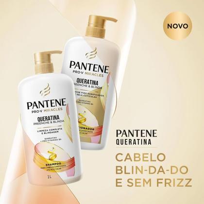 Imagem de Kit Shampoo e Condicionador Pantene Pro-V Miracles Queratina 1 Litro