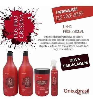 Imagem de Kit Shampoo e Condicionador Pós Progressiva 1lt Onixx Brasil Profissional