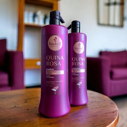 Imagem de Kit Shampoo e Condicionador Quina Rosa 1 litro Haskell